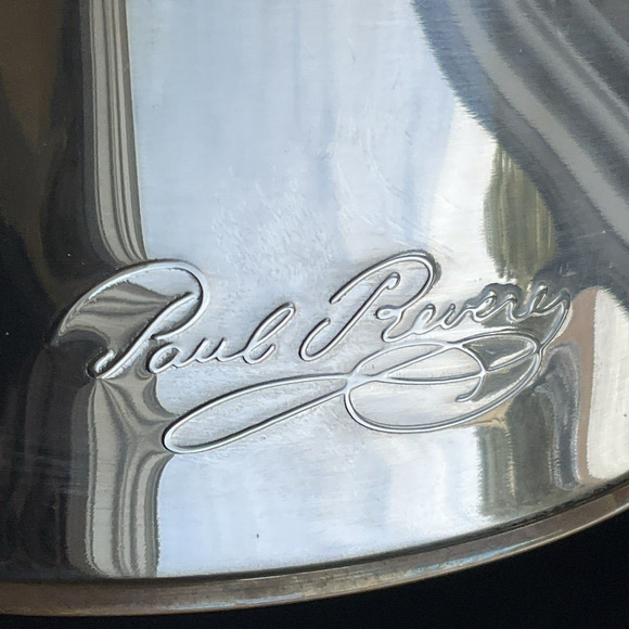 Paul Revere Signature Vintage Small 1 QT Whistling Tea Pot Kettle Copper Bottom - Picture 14 of 15